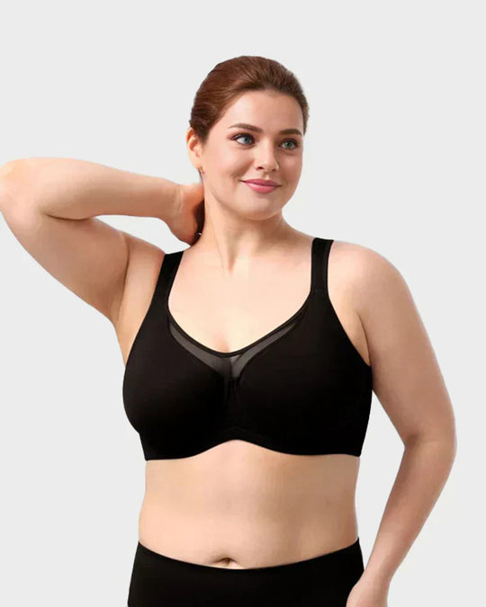 Women's Elegant Sheer Full Coverage Plus Size Bra