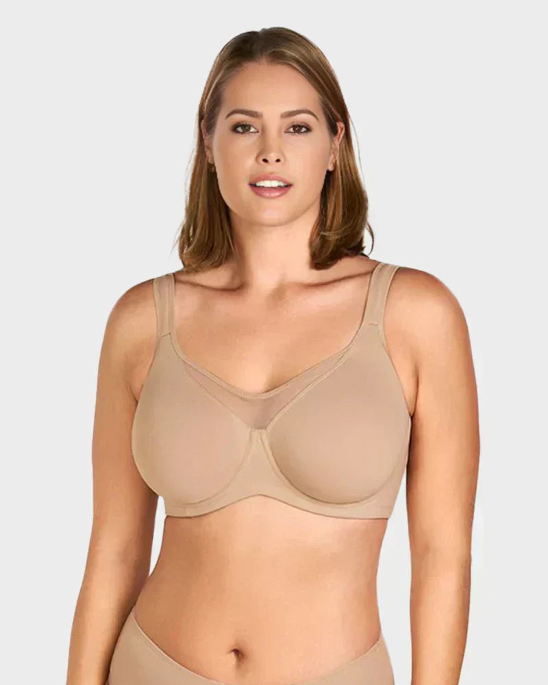 Women's Elegant Sheer Full Coverage Plus Size Bra