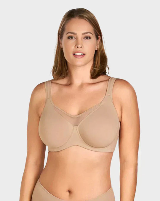 Women's Elegant Sheer Full Coverage Plus Size Bra