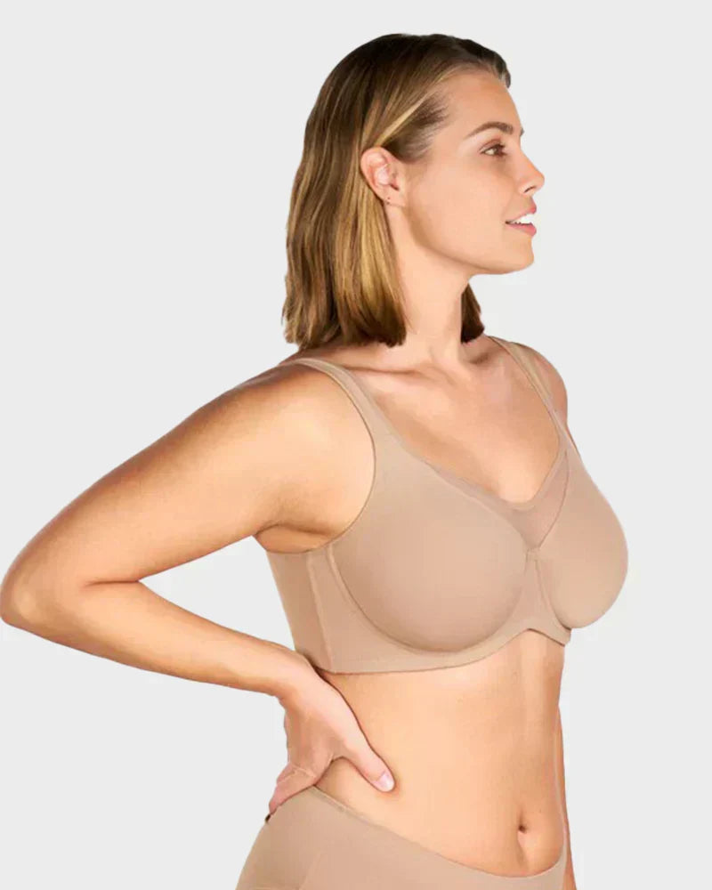 Women's Elegant Sheer Full Coverage Plus Size Bra