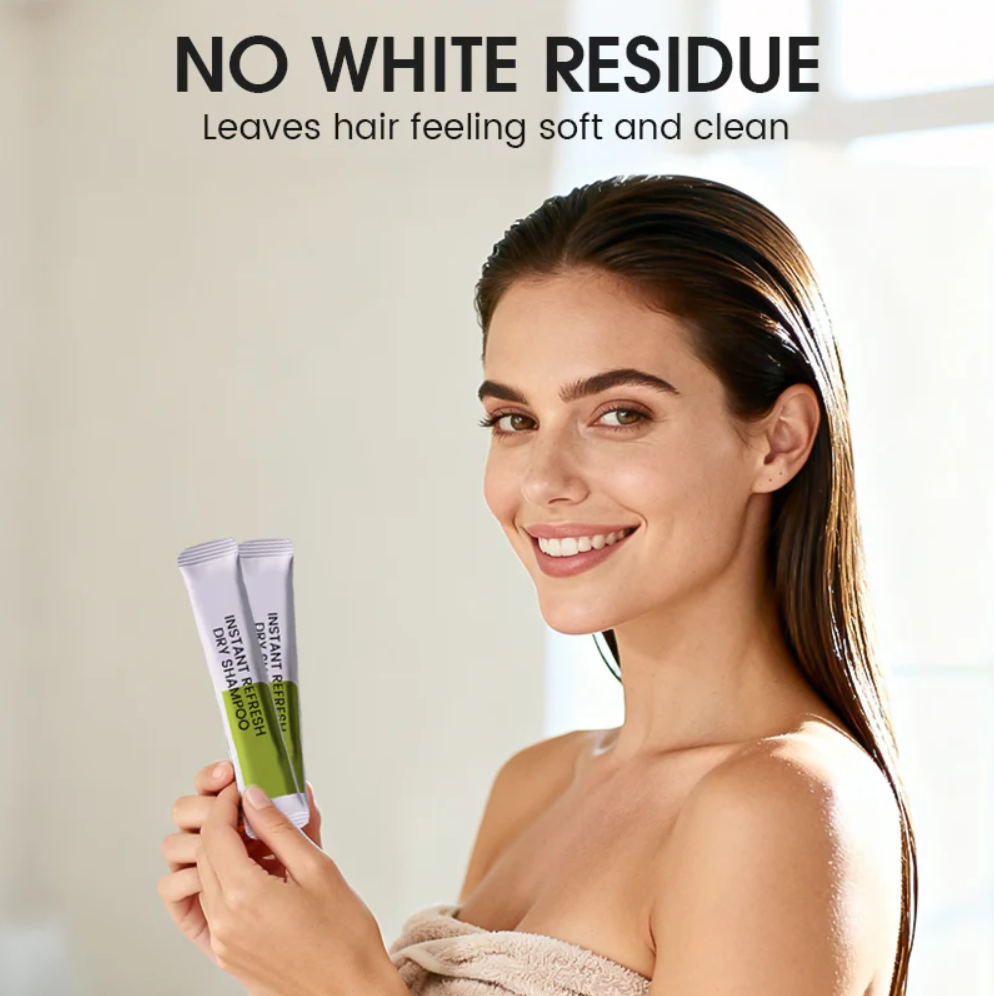 Přenosný suchý šampon pro okamžité osvěžení objemu