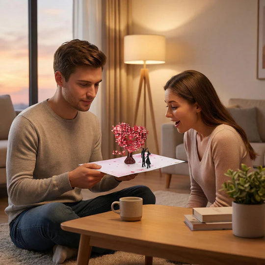 85 000+ SÅLDA! Forever-Blooming 3D Blomma Pop-Up Kort – Personligt Kärleksmeddelande & Evig Blomning