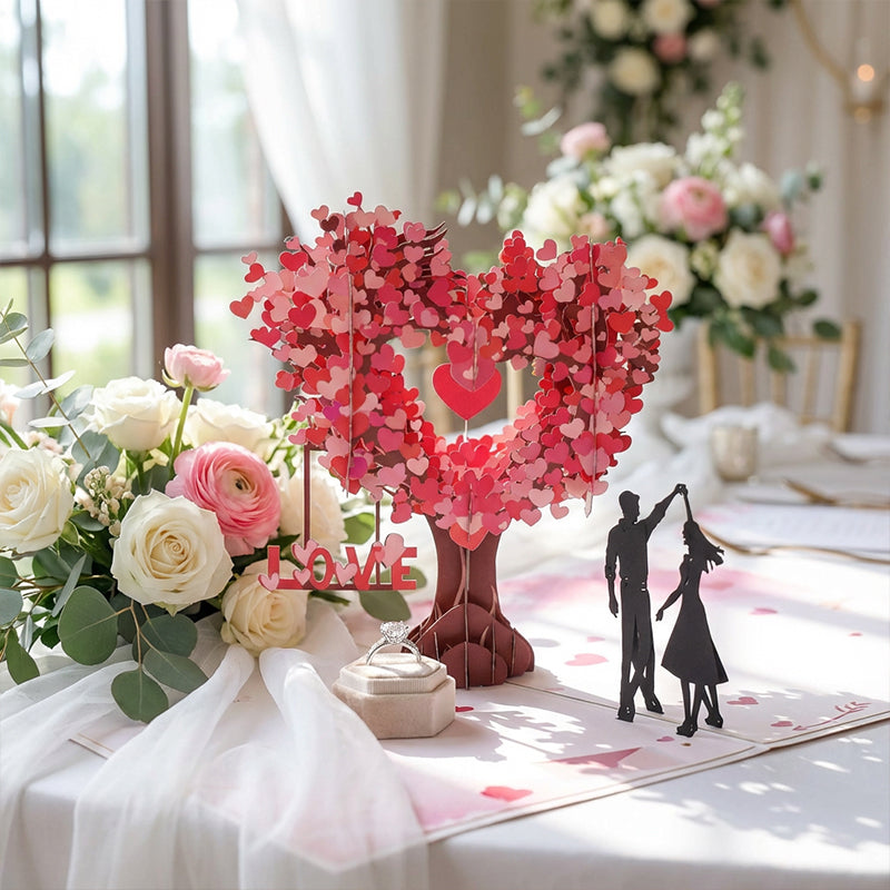 85 000+ SÅLDA! Forever-Blooming 3D Blomma Pop-Up Kort – Personligt Kärleksmeddelande & Evig Blomning