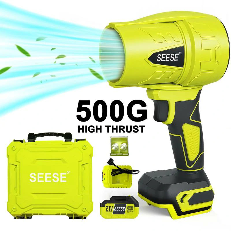 SEESE™ turbojetblåser — Trådløs høyeffekts luftblåser for løv, støv, snø og biltørking børsteløs kobbermotor | Vindkraft på flere nivåer | Lett og bærbar