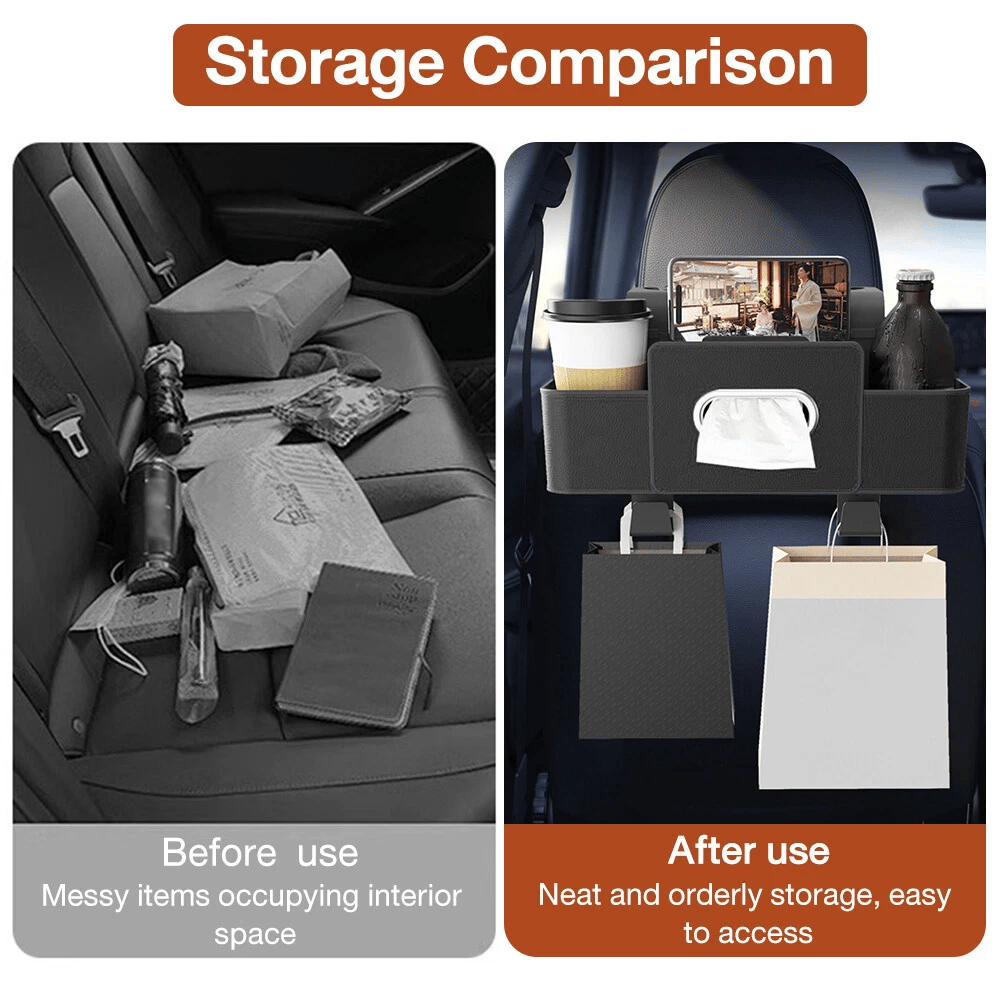 3-in-1 Car Backseat Organizer – Keep Your Ride Clean & Organized!