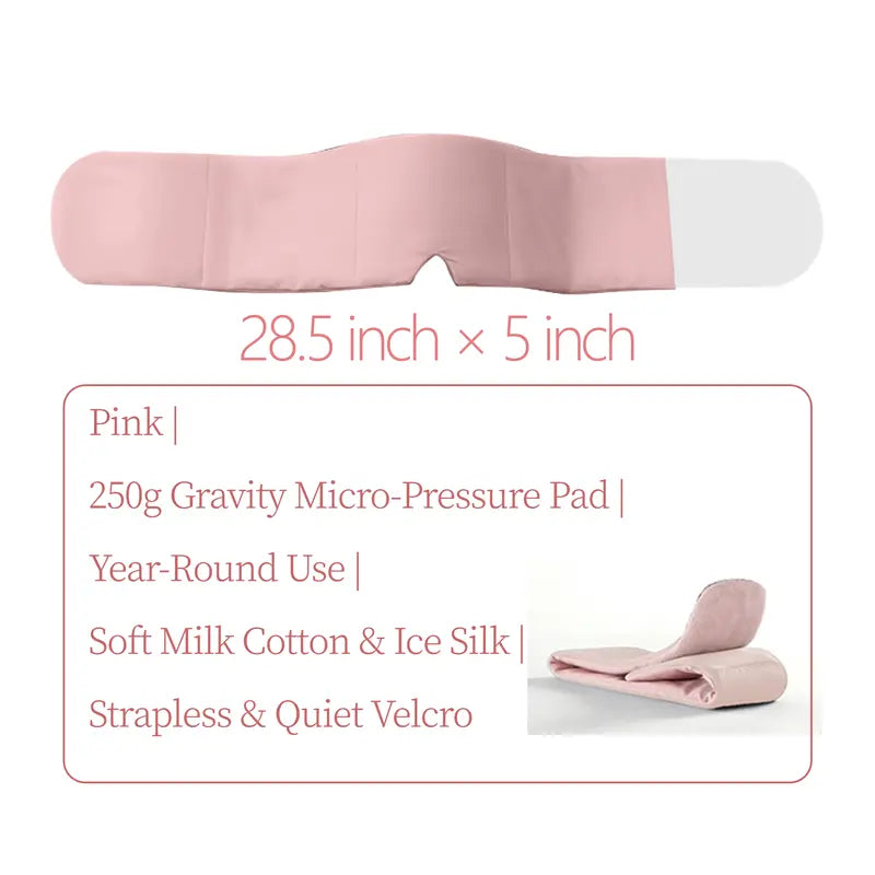 Sleep Mask Dual Fabric Fleece & Ice Silk Strap-free Velcro Design Easter gifts The Weighted Blanket For Your Eyes Side-Sleeping Friendly for Men & Women Lash Extension Friendly Valentines Day Women's day Gifts Exchange Party