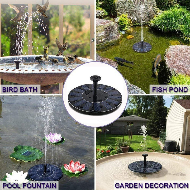 Small solar fountain