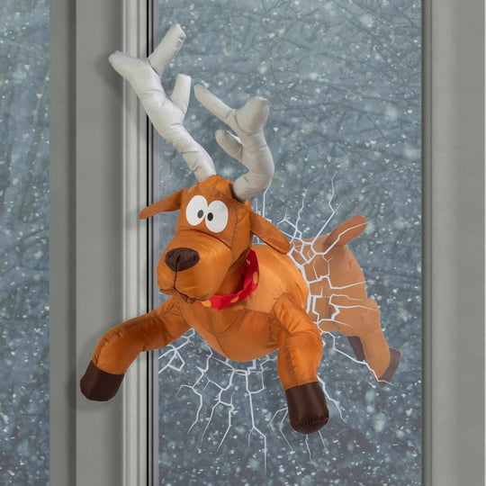 🎅So funny gifts🎁🫎Crashing Reindeer & Santa Set