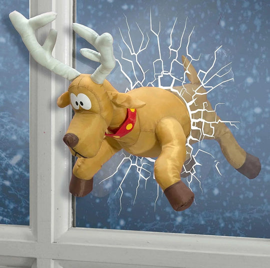 🎅So funny gifts🎁🫎Crashing Reindeer & Santa Set