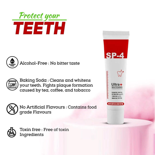 Dentifricio Sp-4 Breath, sbiancante & Dentifricio smacchiatore (confezione da 2)
