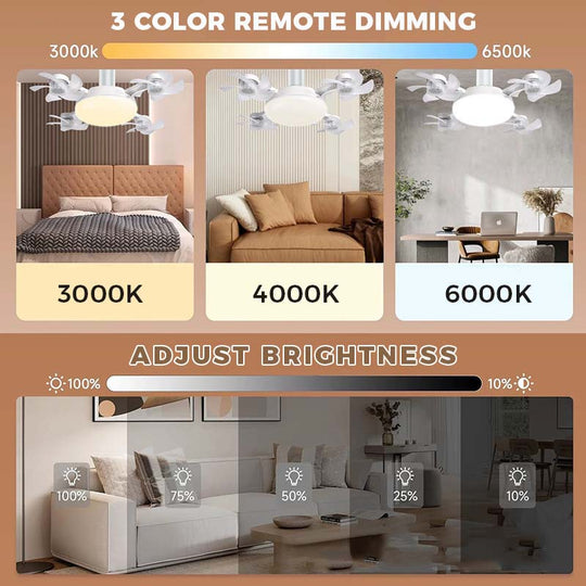 💡Foldable Socket Ceiling Fan Light with Remote, Energy-Saving Cooling & Lighting for Bedroom & Home
