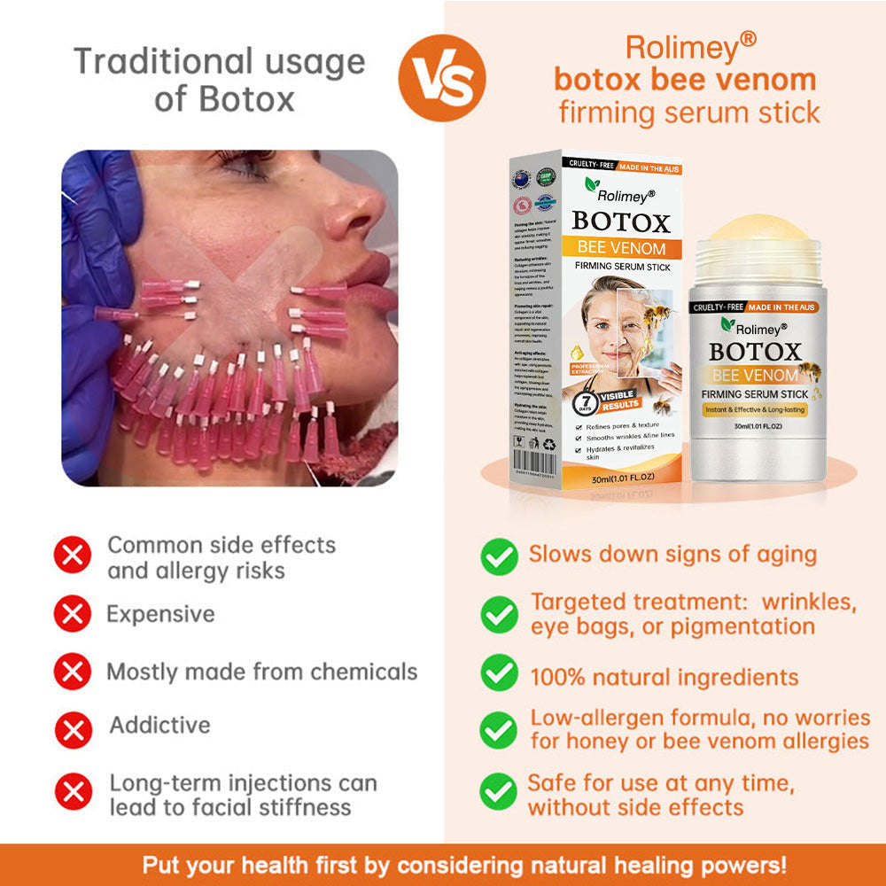 🧑‍⚕️𝑶𝒇𝒇𝒊𝒄𝒊𝒂𝒍 𝑺𝒕𝒐𝒓𝒆 | 𝐑𝐨𝐥𝐢𝐦𝐞𝐲® Botox Bee Venom Firming Serum Stick - Targets Sagging Skin & Wrinkles All Over Body with Advanced Peptide Technology, Visible Results in 3 Days (⏳LAST DAY 40% OFF)