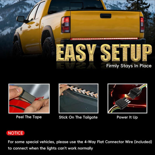 Tira de barra de luces LED para portón trasero de 60 pulgadas