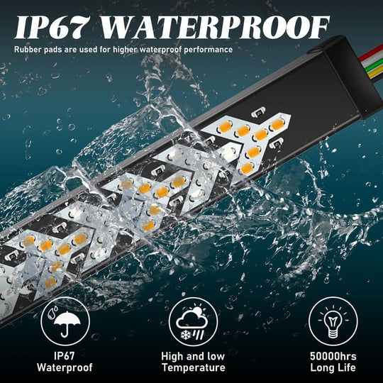 Tira de barra de luces LED para portón trasero de 60 pulgadas