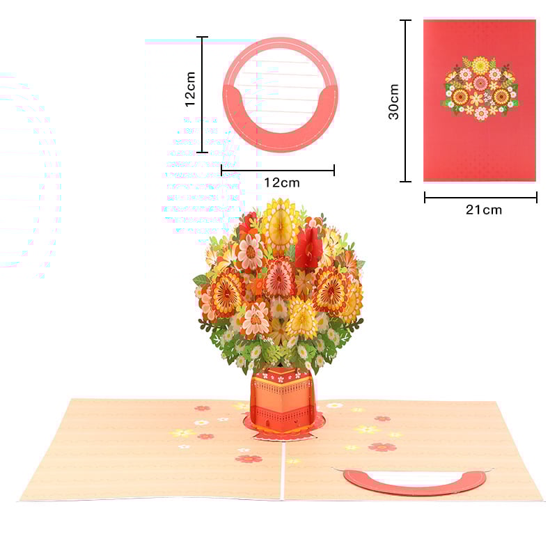 🏆Mais de 99 mil unidades vendidas! 🌼💌 CARTÃO POP-UP DE DIA DOS NAMORADOS 3D SEMPRE FLORESCENTE