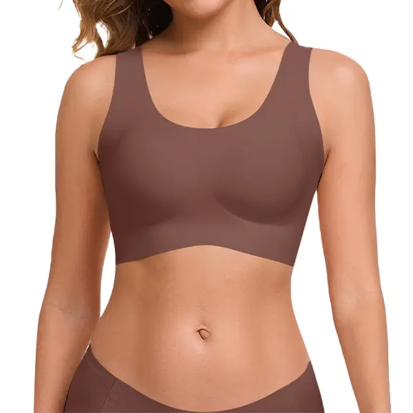ubras Seamless Bras for Women Full Coverage Wireless Bralette Widen Straps Side Comfortable Breathable Smooth Pull On Bras Smart Size Fabric Stretchy Minimalist Basic Nude Lightweight Womenswear Soft Everyday Bra