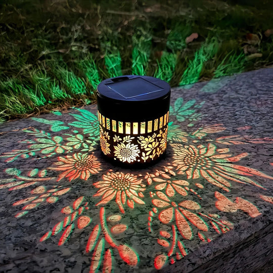 🎁2026 New Arrivals 💥Solar Mandala Wall Light Outdoor Garden Fence Projector Lamp Patio Ambient Decor