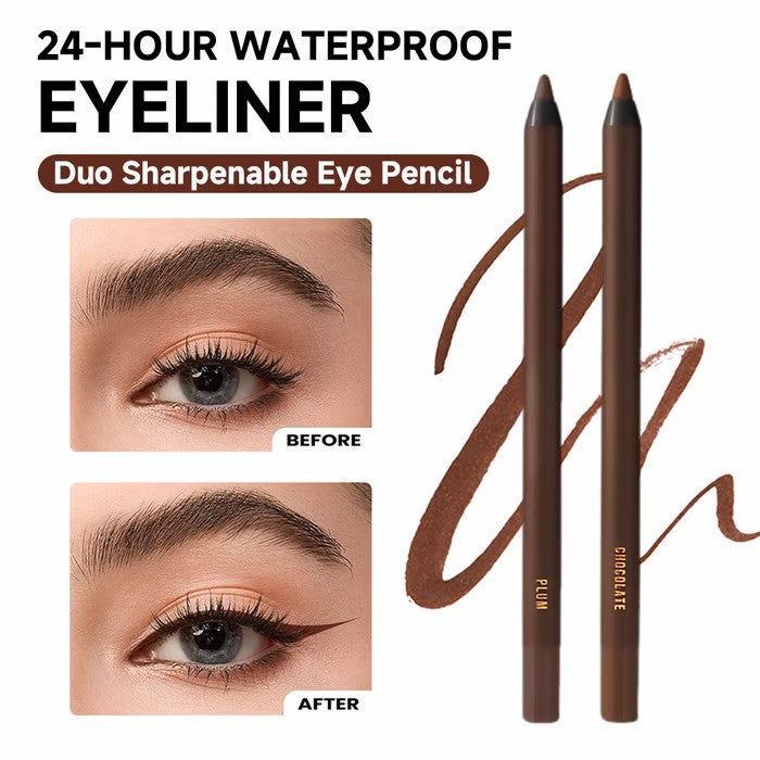 🎁Limited Price:$9.99- Buy 1 Get 1 Free🔥-🌟24 HR Waterproof Eyeliner Duo Sharpenable Eye Pencil