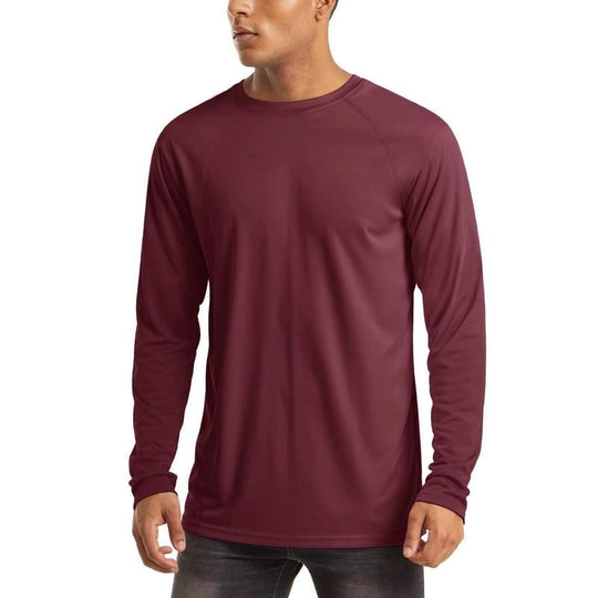🏆70K+ Sold⚡ Men’s UPF 50+ Long Sleeve Performance Shirt – Quick Dry, Lightweight & Breathable