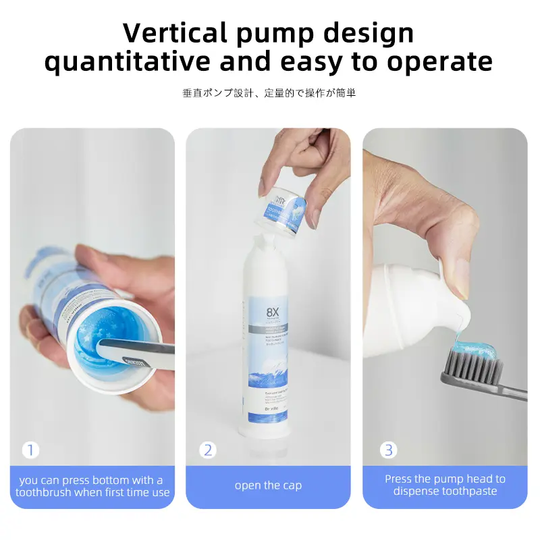 【Professional Grade】Dr.ville Niacinamide Foaming Whitening Toothpaste 8X - Fresh Breath Stain Removal Gentle Teeth Cleaning 100ml-C
