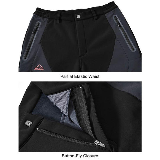 🏆LAST DAY SALE 50% OFF!!🔥Men's Waterproof Winter Trousers with Fleece Lining Cargo Pants