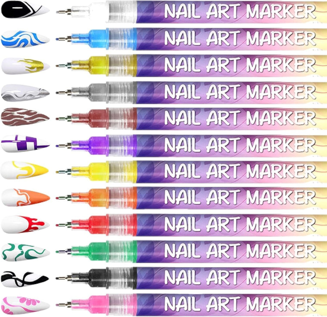 🎁Christmas Best Gift For Kids⏳🎨12 Colors Nail Art Pens Set