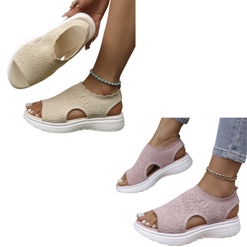 ⏳Time-Limited Special⏰Women's Breathable Knit Platform Sandals
