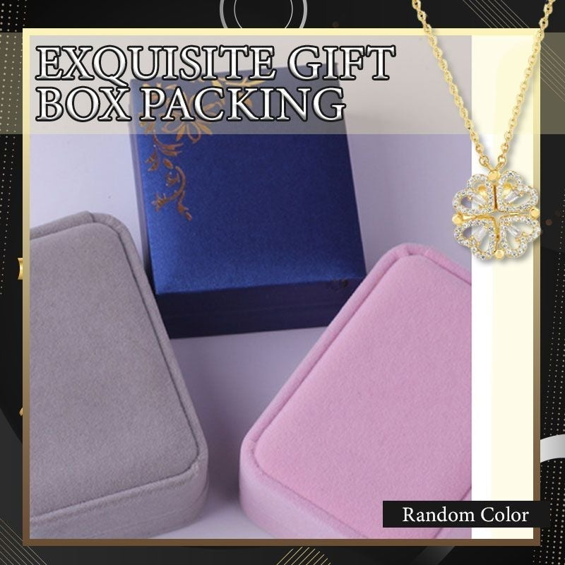 🎁Geriausia Kalėdų dovana🎁 Laimingas keturlapis dobilas & širdies formos karoliai