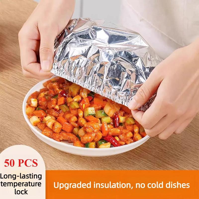 Home dining table food container aluminum foil heat-retaining cover