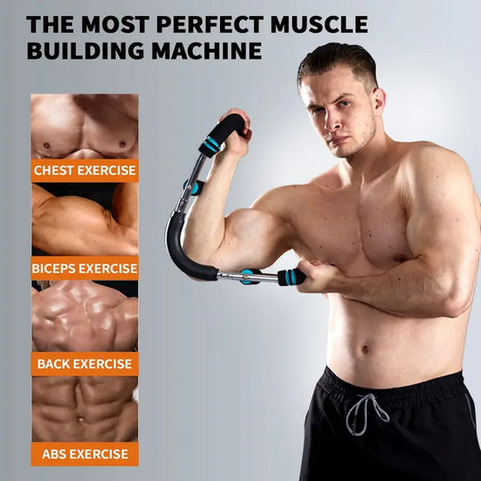 HOTWAVE Arm Trainer, Adjustable Chest Workout Equipment, Arm Trainer for Men, Chest Trainer for Men, Shoulder Muscle Training, Portable Spring Resistance Home Fitness Equipment