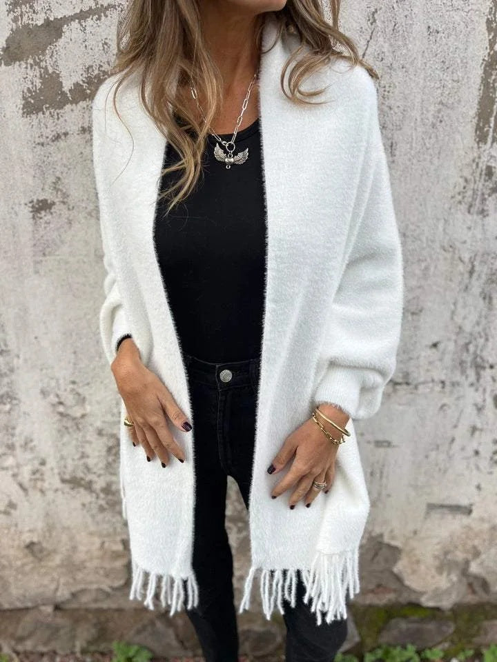 🔥🖤Black Friday Sale:50% OFF🔥Women's Long Sleeve Casual Tassel Shawl Coat