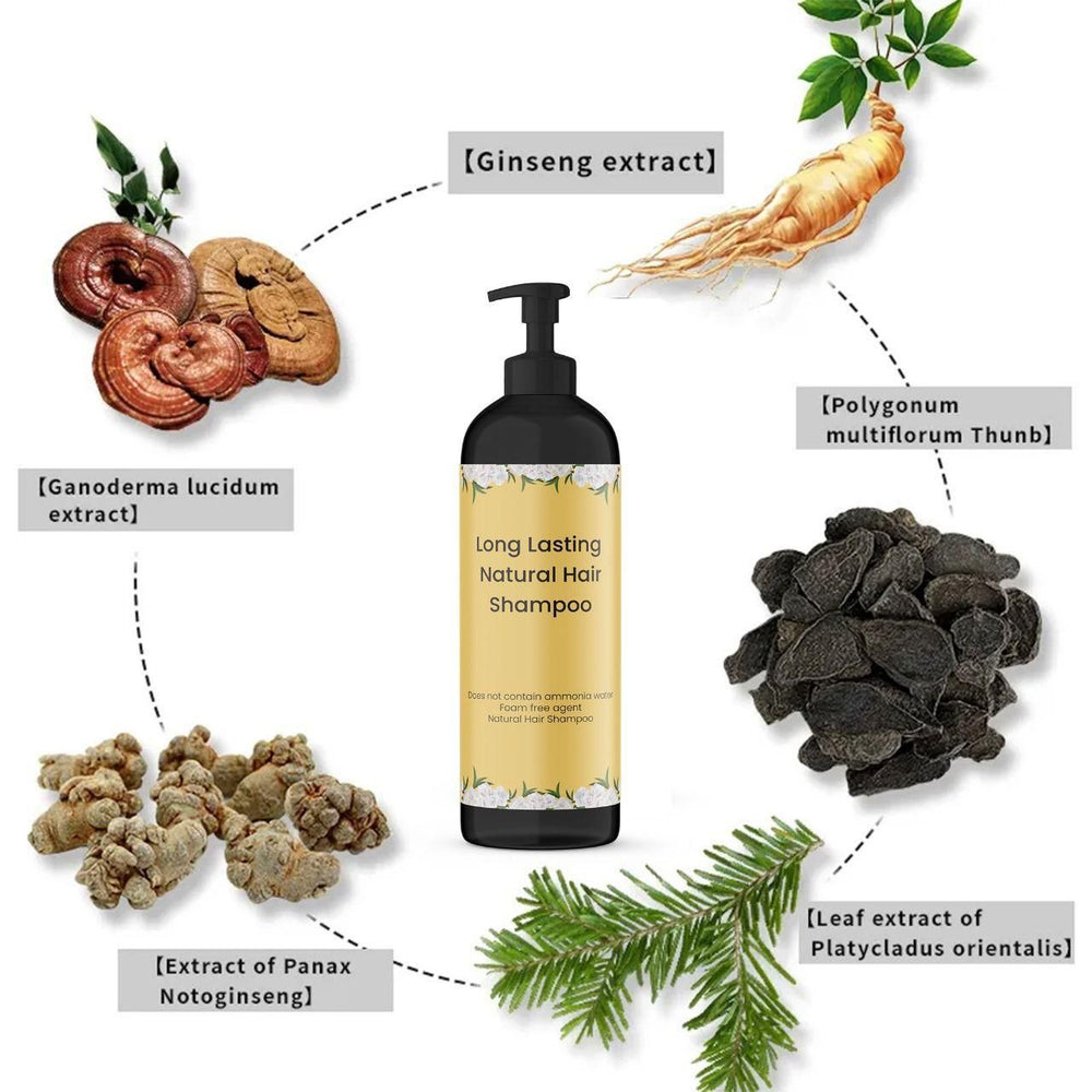 Pitkäkestoinen luonnollinen hiusväri shampoo