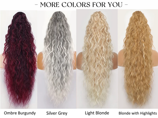 🩷Curly Wavy Frizzy Hair Extension with Ponytail