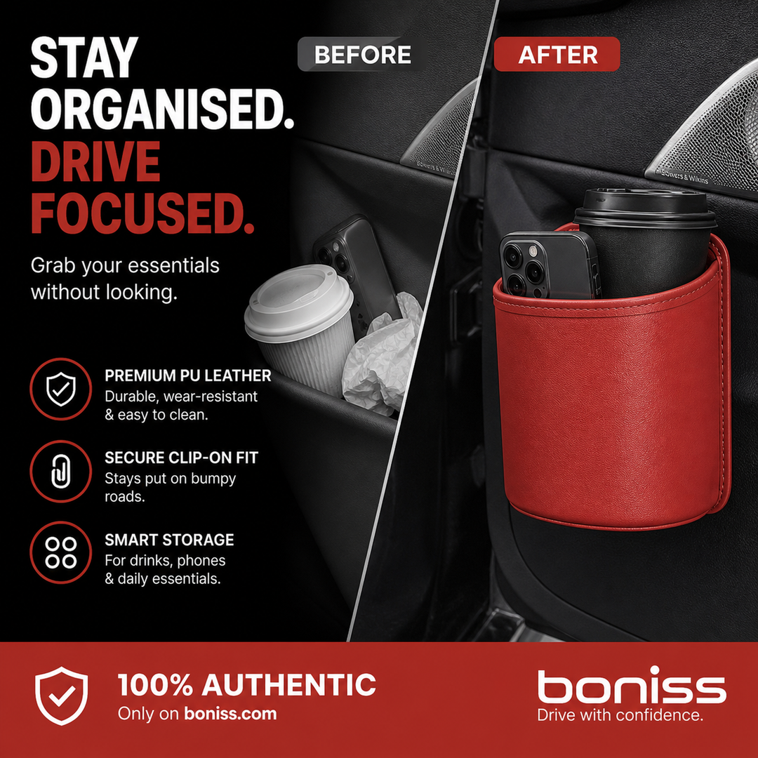 🥳2026 HOT SALE🥳💞50K+ SOLD!🚗🧺 53% OFF! Leather Car Door Cup Holder – Wide‑mouth opening, easy reach for drinks & phone. Clip‑on secure fit. PU leather, tough & stylish. 🛡️✨
