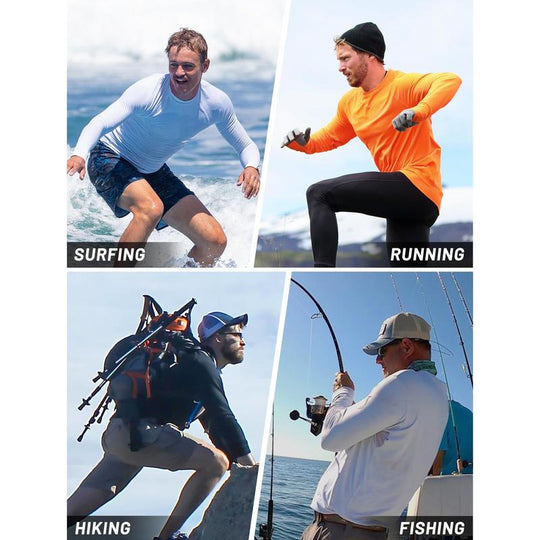 🏆70K+ Sold⚡ Men’s UPF 50+ Long Sleeve Performance Shirt – Quick Dry, Lightweight & Breathable