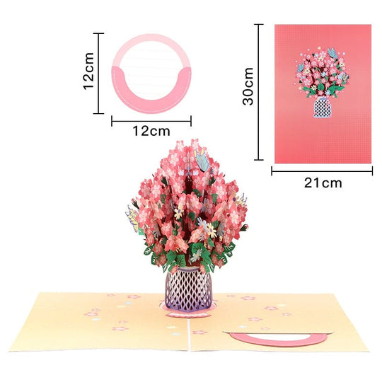 Paper Love Mother's Day Card, Happy Mothers Day Pop Up Card 3D Design