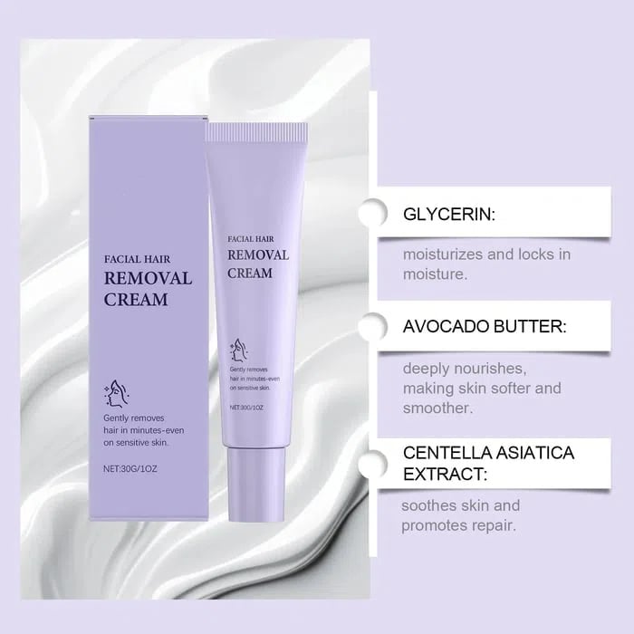 ❤️Finally!  Facial Hair Freedom: Gentle and Painless Facial Hair Removal Cream
