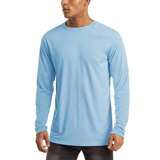 🏆70K+ Sold⚡ Men’s UPF 50+ Long Sleeve Performance Shirt – Quick Dry, Lightweight & Breathable
