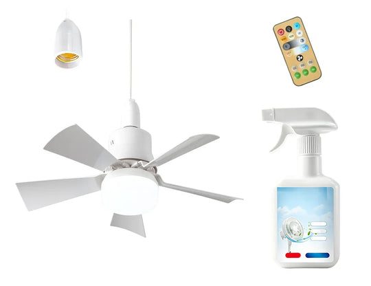🔥SmartBreez™ 40W LED Ceiling Fan Light – 20.5” Ultra-Quiet with Remote 🎯 | E27 + FREE B22 Adapter 🔌 | For Bedroom 😴, Kitchen 👩‍🍳 & Garage 🛠️