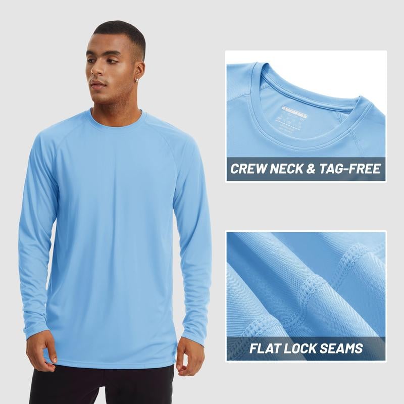 🏆70K+ Sold⚡ Men’s UPF 50+ Long Sleeve Performance Shirt – Quick Dry, Lightweight & Breathable