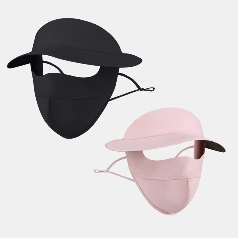 🔥Cumpără 1 Primești 1 Gratuit🔥Pălărie de protecție solară din mătase mată pentru față întreagă