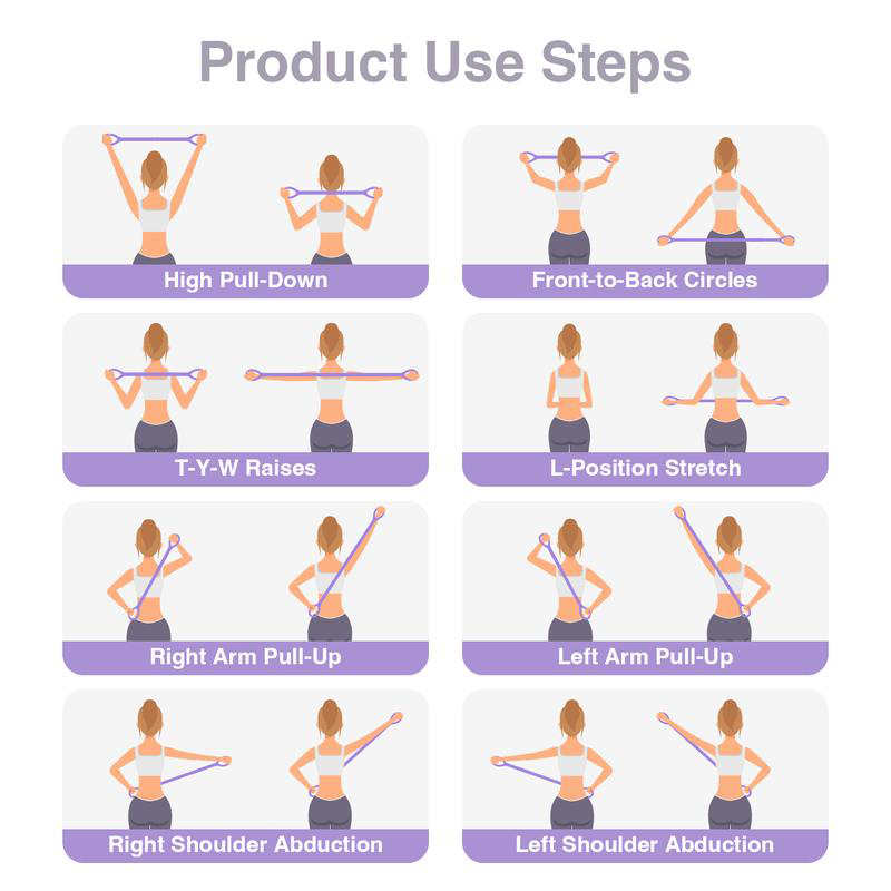 Fíor 8 Bandaí Friotaíochta – Bandaí Aclaíochta Silicone do Mhná