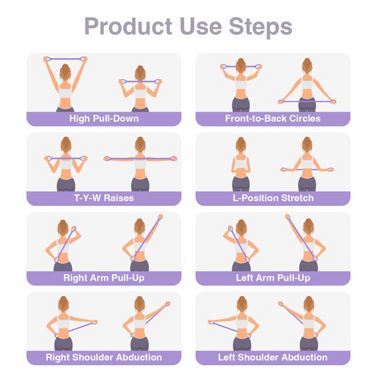Fíor 8 Bandaí Friotaíochta – Bandaí Aclaíochta Silicone do Mhná
