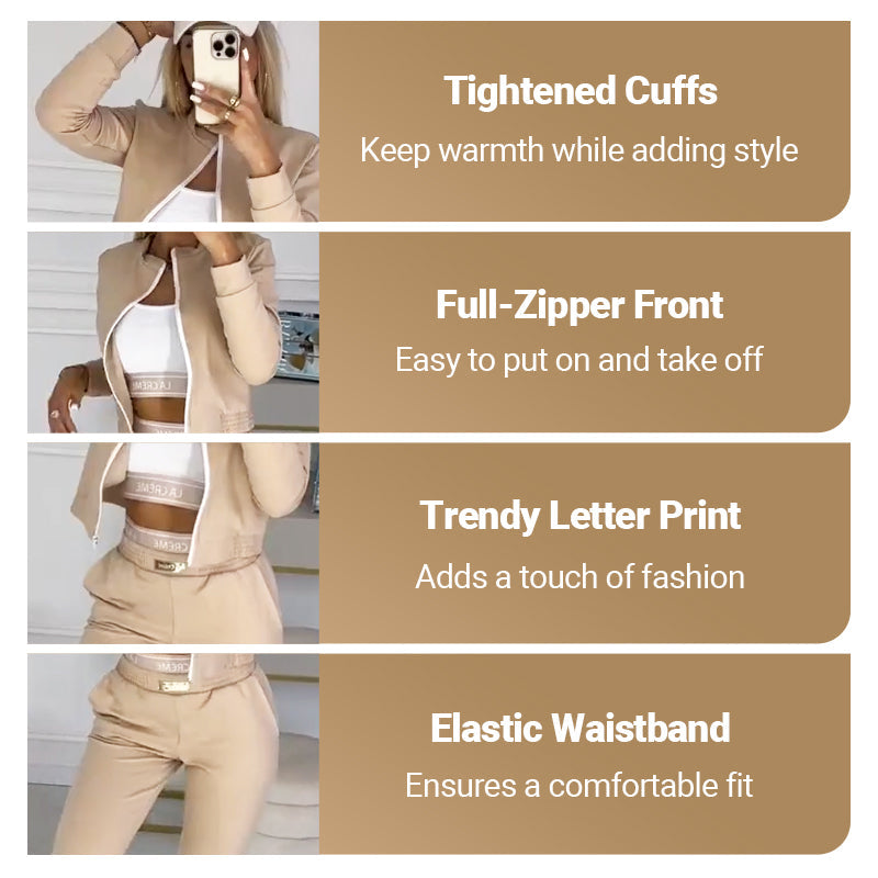 🎉Women's 3-Piece Zip-Up Tracksuits😍 | Cloud Tracksuit | 4-Way Stretch + Wrinkle-Free