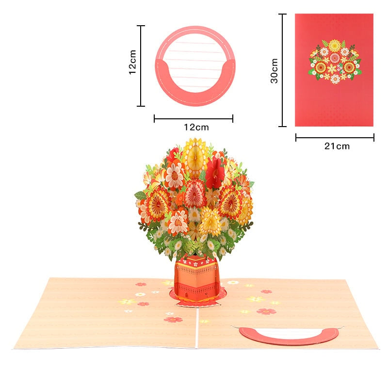 Paper Love Mother's Day Card, Happy Mothers Day Pop Up Card 3D Design