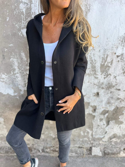 🎉Black Friday Series - Early Bird Price💖Casual Single Breasted Hooded Jacket