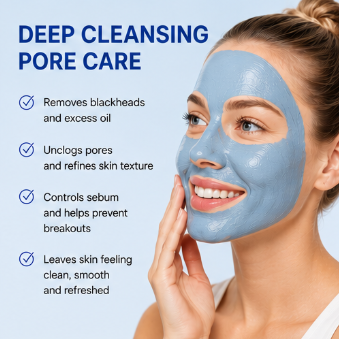 Zero Pore Blackhead Mud Mask | 3 min mud mask | pore care | Strong Blackhead Absorption