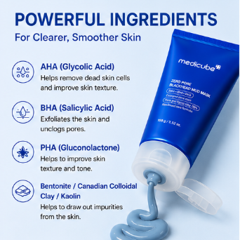 Zero Pore Blackhead Mud Mask | 3 min mud mask | pore care | Strong Blackhead Absorption