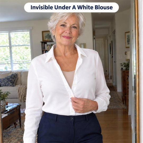 Invisible under a white blouse
