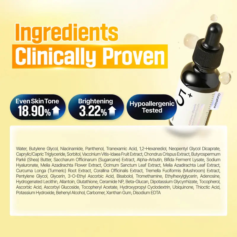 [magazin oficial numbuzin] Ser nr.5 | Ser concentrat de vitamine | Acid tranexamic 4%, niacinamidă 5%, glutation, vitamina C | Hiperpigmentare | 1,01 fl. oz.